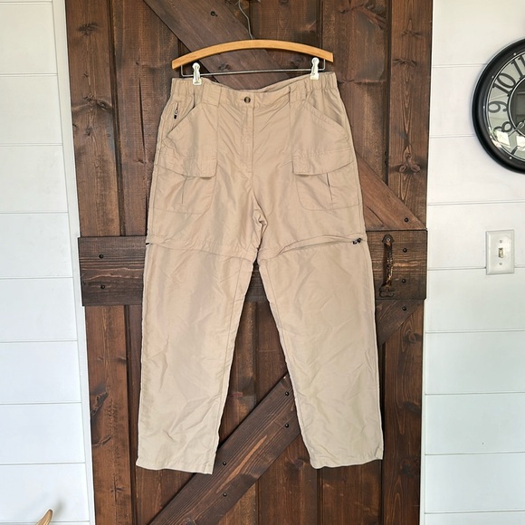 LL BEAN LIGHT WEIGHT ZIP OFF PANTS SIZE L e27 - Picture 2 of 6